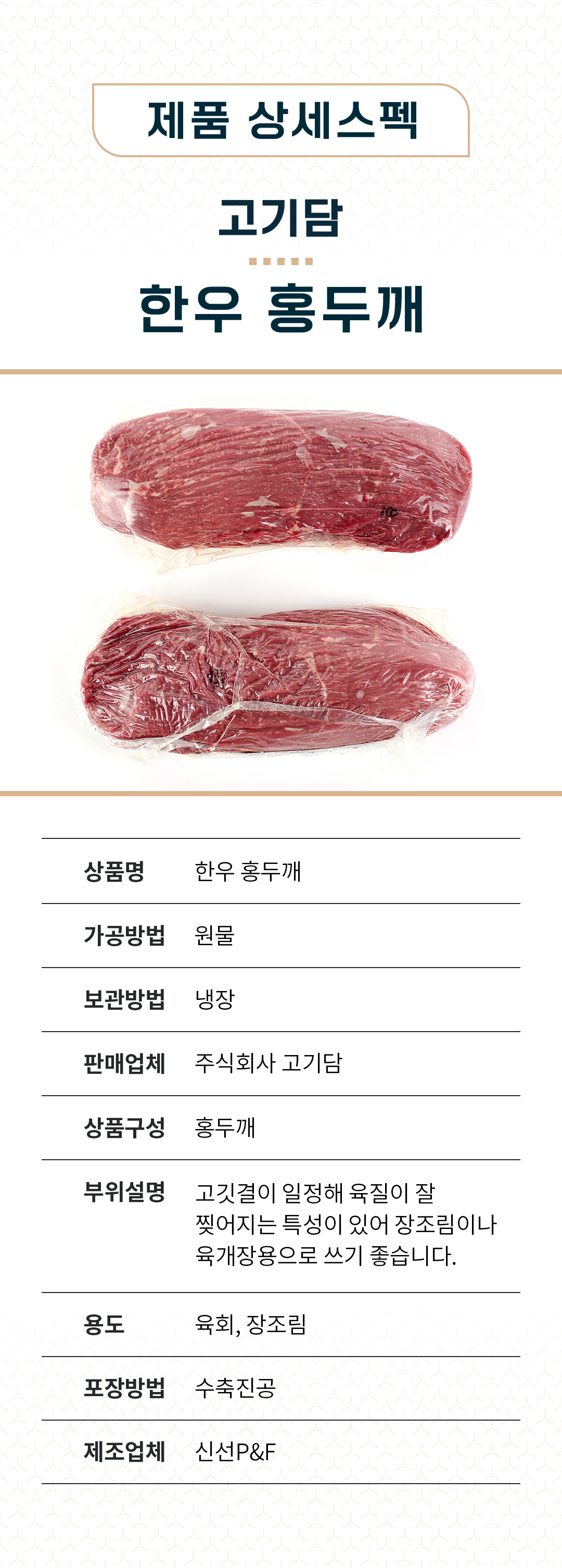 [고기담]홍두깨 - 1+ 등급 / 국내산