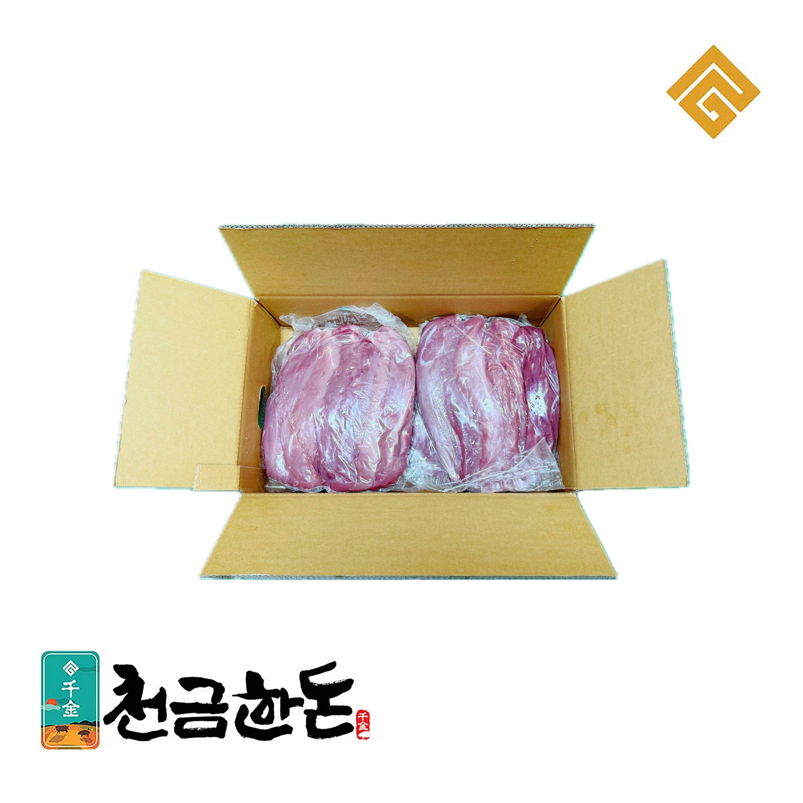 [천금한돈]안심(S안심=머리, 날개, 근막제거) - 국내산